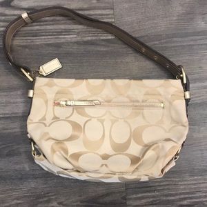 Coach Tan Handbag Pink Inside Lining